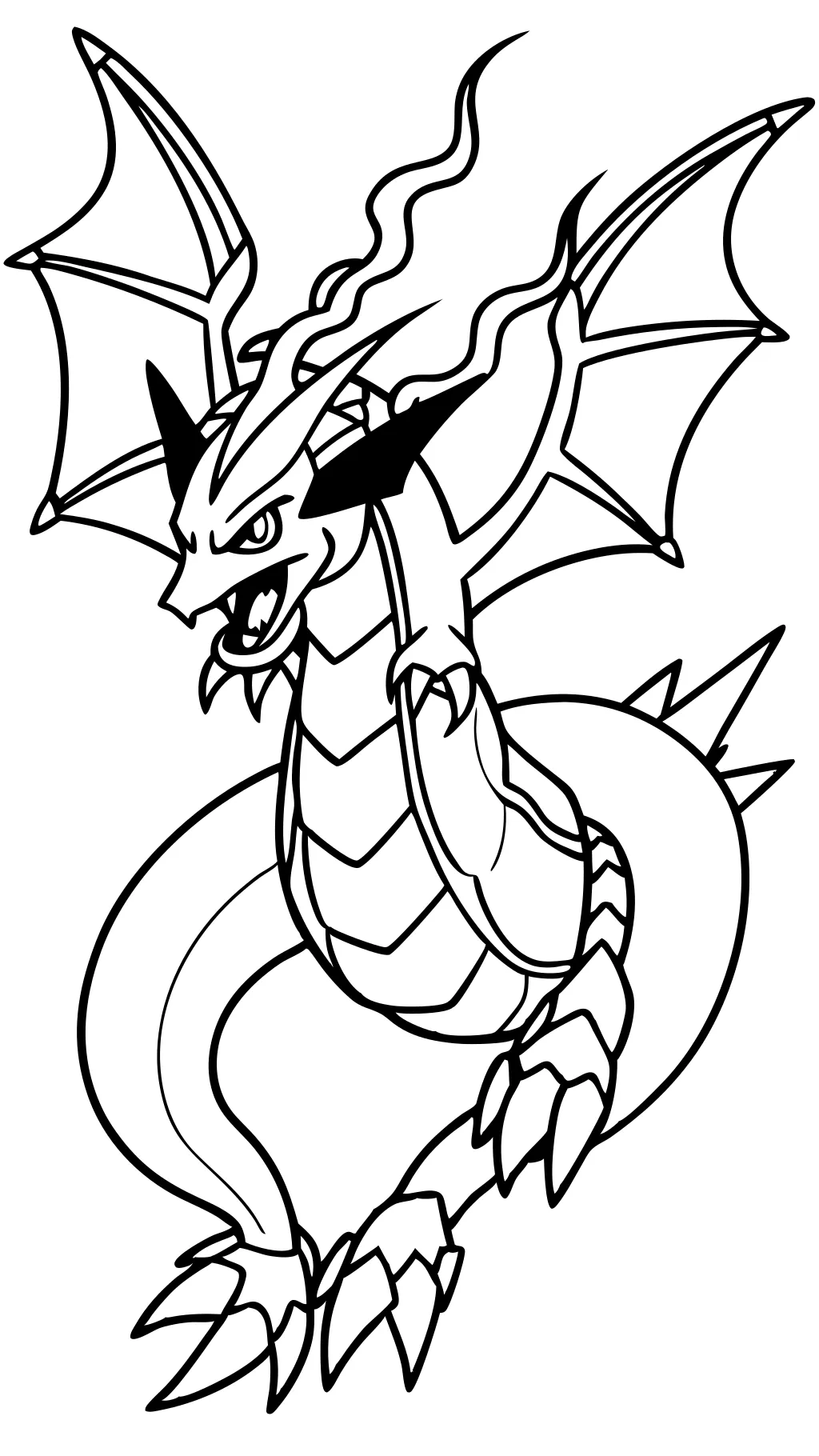 mega rayquaza coloring page